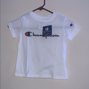 BRAND NEW BOYS CHAMPION SHIRT IN WHITE 🤍